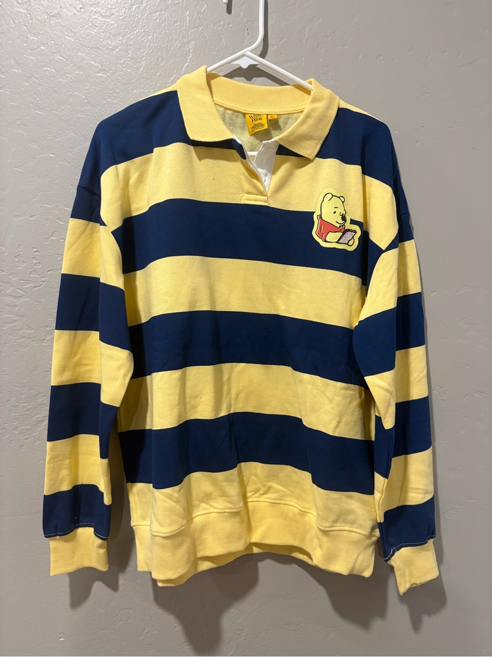 Disney Winnie The Pooh Yellow & Navy Blue Striped Long Sleeve